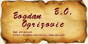 Bogdan Ogrizović vizit kartica
